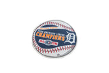 Detroit Tigers 2006 American League Champions text and logo on a round felt pennant.
