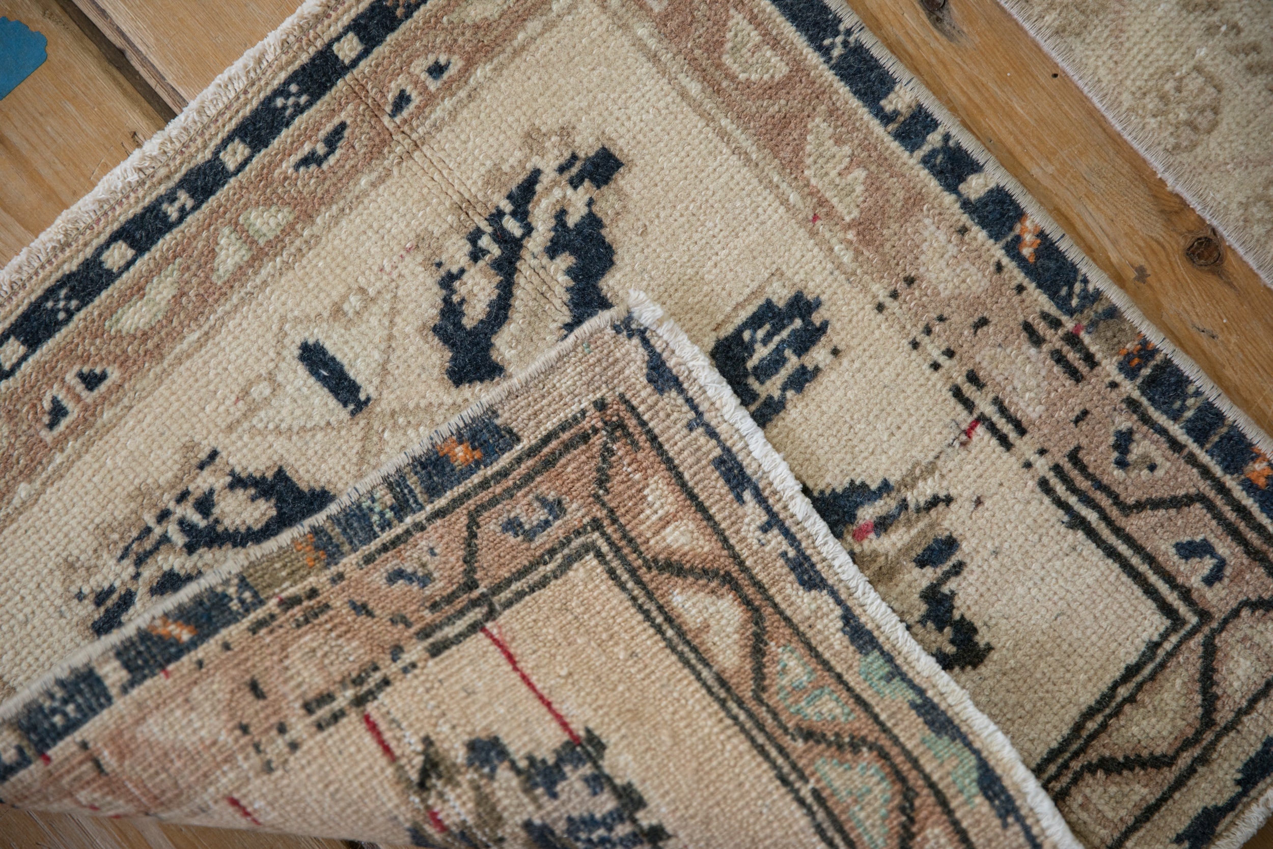 Vintage Distressed Oushak Square Rug Mat // ONH Item: 11688, Image 1