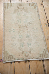 1.5x2.5 Vintage Distressed Oushak Rug Mat