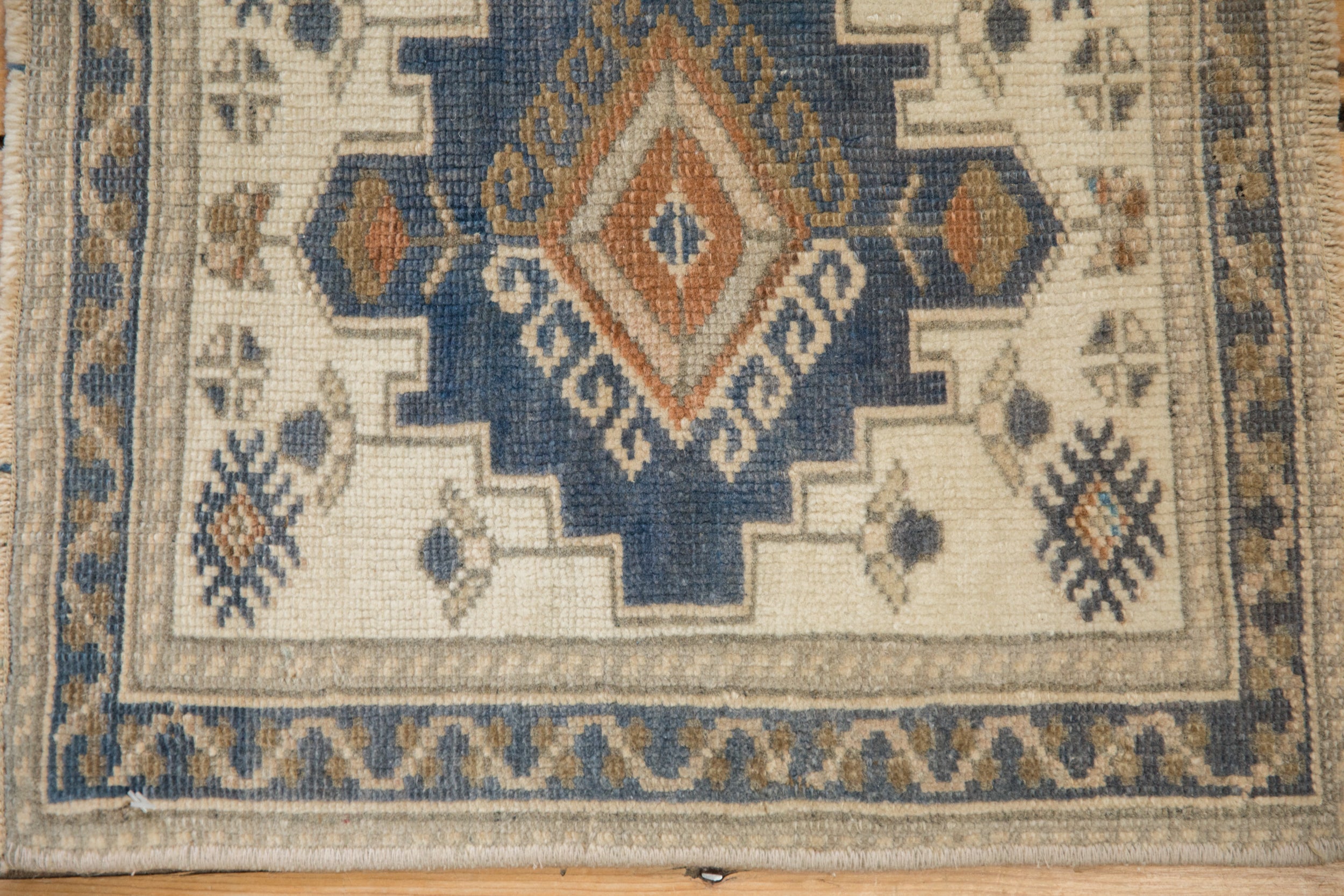 Vintage Distressed Oushak Square Rug Mat // ONH Item: 11707, Image 1