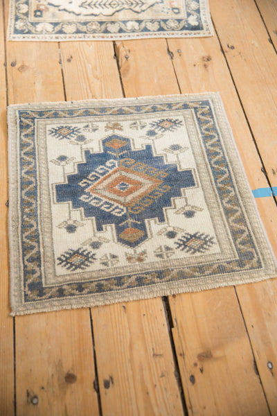 Vintage Distressed Oushak Square Rug Mat // ONH Item: 11707, Image 2