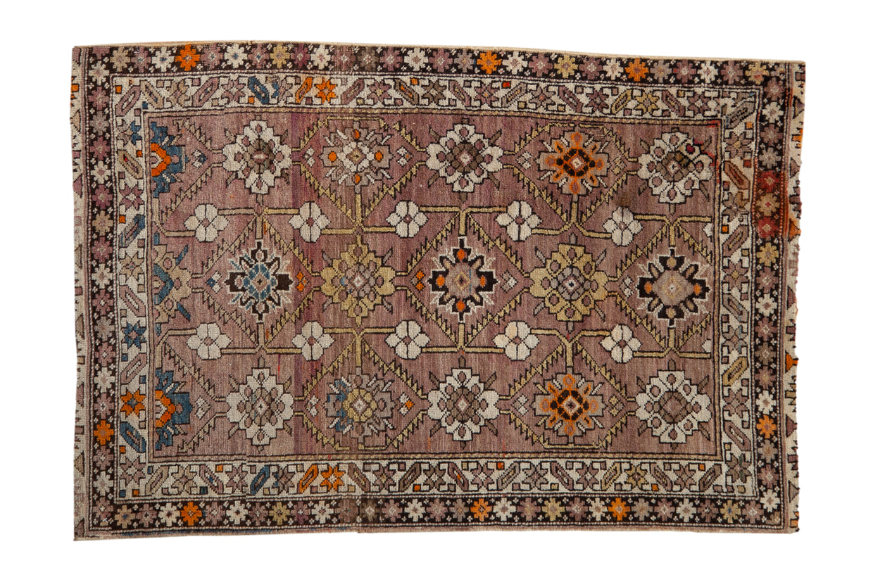 2.5x4 Antique Fragment Caucasian Rug // ONH Item 11928