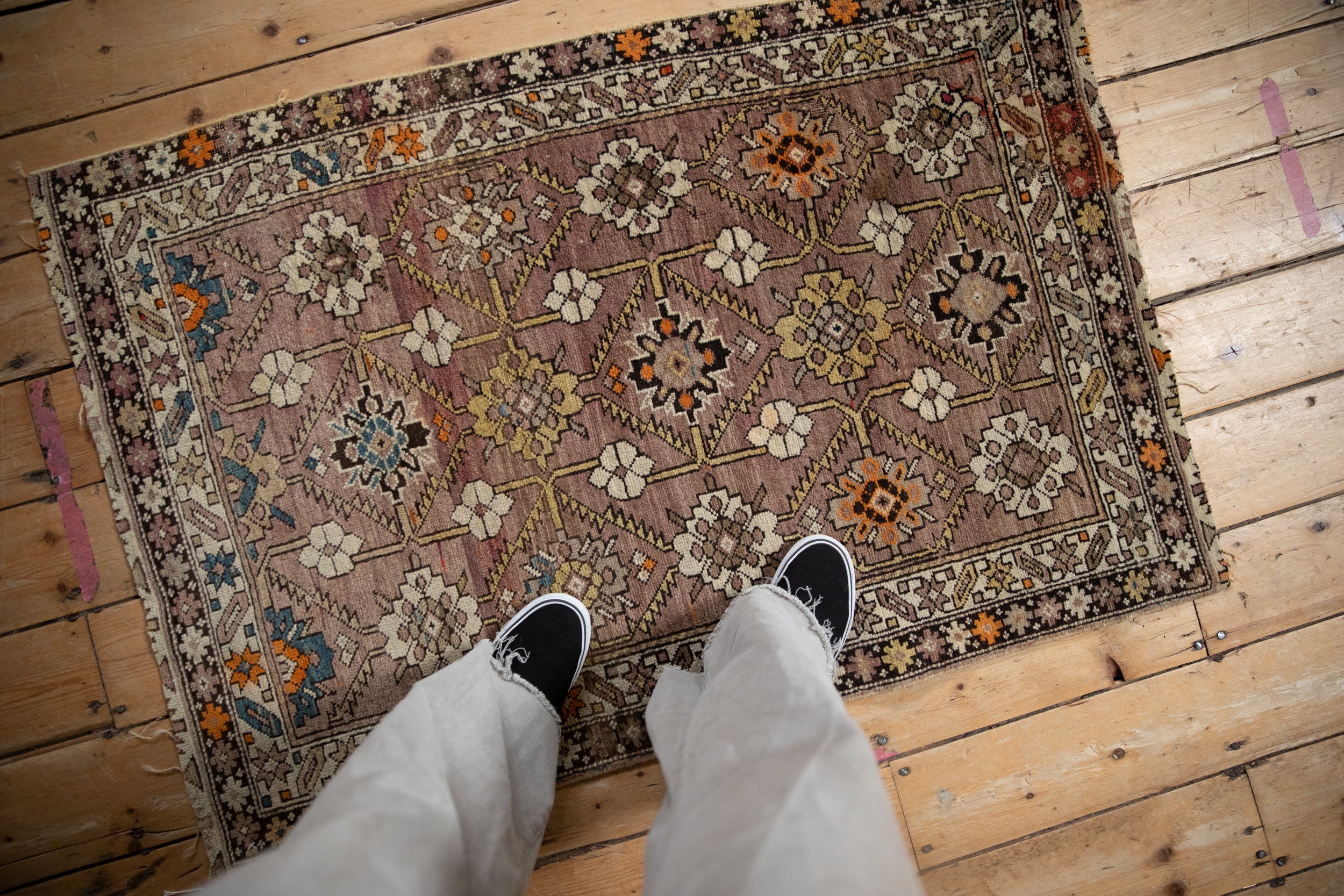 2.5x4 Antique Fragment Caucasian Rug // ONH Item 11928 Image 1