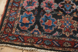 Even wool pile and original side cord on a collector Bibikabad rug with floral panels.