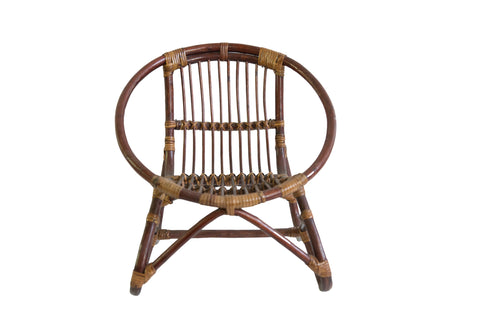 Vintage Mid Century Rattan Kid's Chair // ONH Item 11987