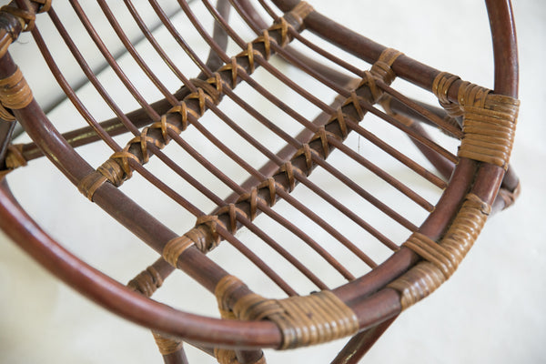 Vintage Mid Century Rattan Kid's Chair // ONH Item 11987 Image 1