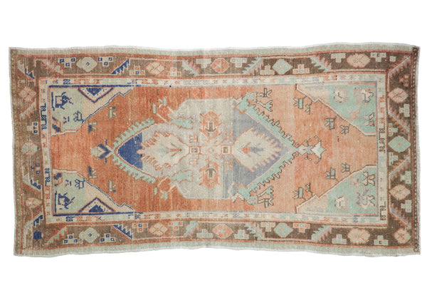Vintage Distressed Oushak Rug Runner // ONH Item: 12015