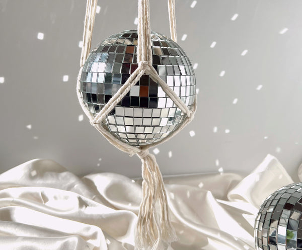 Disco Ball in Macrame // ONH Item: 12314