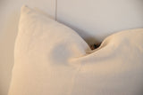 Light cream fabric backing of the new XL vintage pillow.