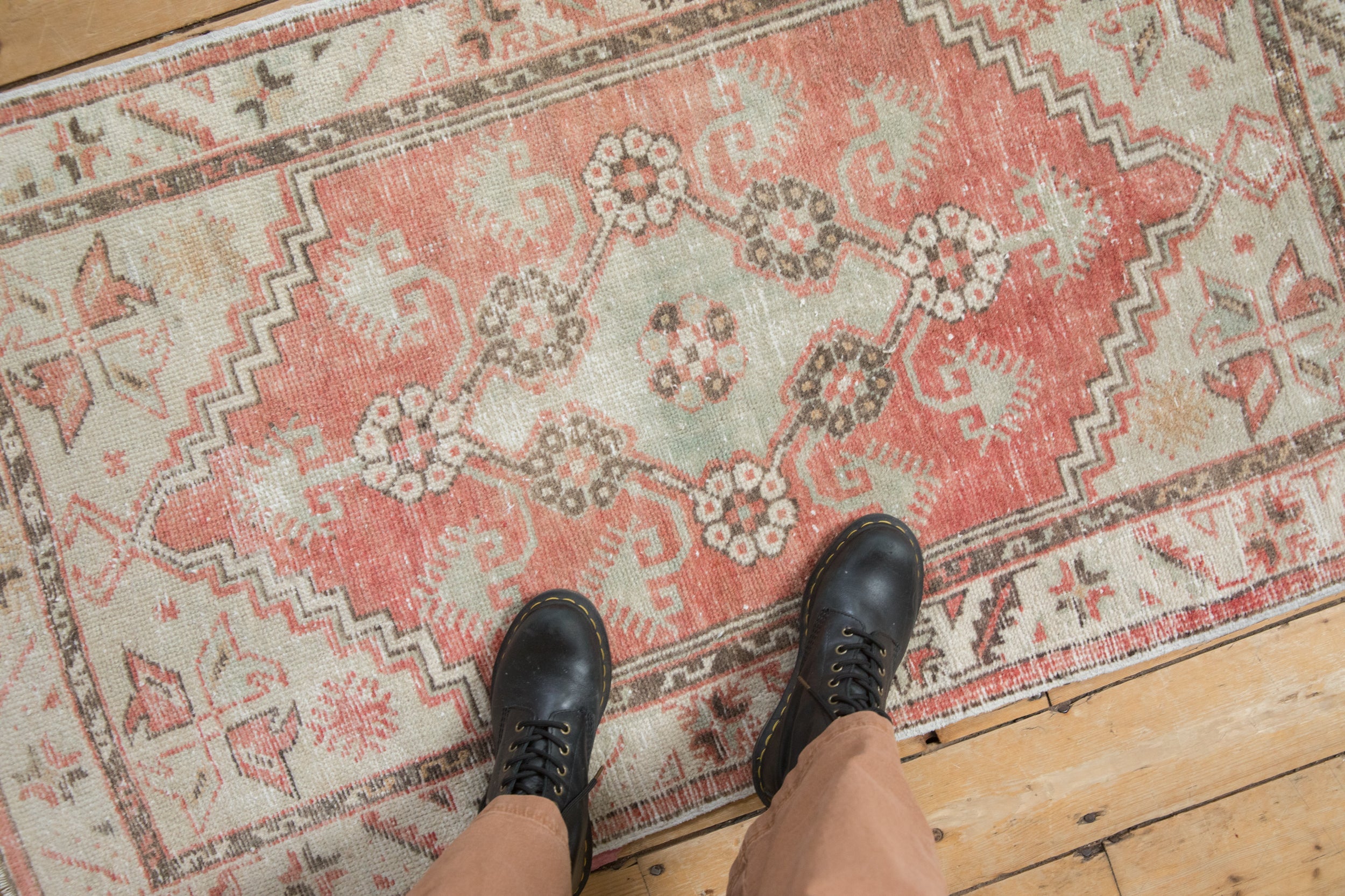 Vintage Distressed Oushak Rug Runner // ONH Item: 12423, Image 1