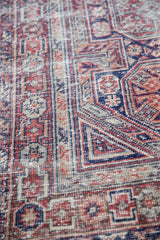 Hand-knotted pile showing mostly even wear to the knot heads on the vintage Anatolian rug.