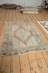 3x4 Vintage Distressed Anatolian Square Rug