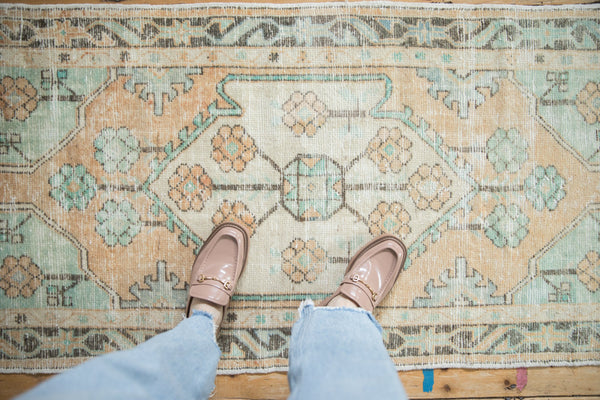 Vintage Distressed Oushak Rug Runner // ONH Item: 12436, Image 1