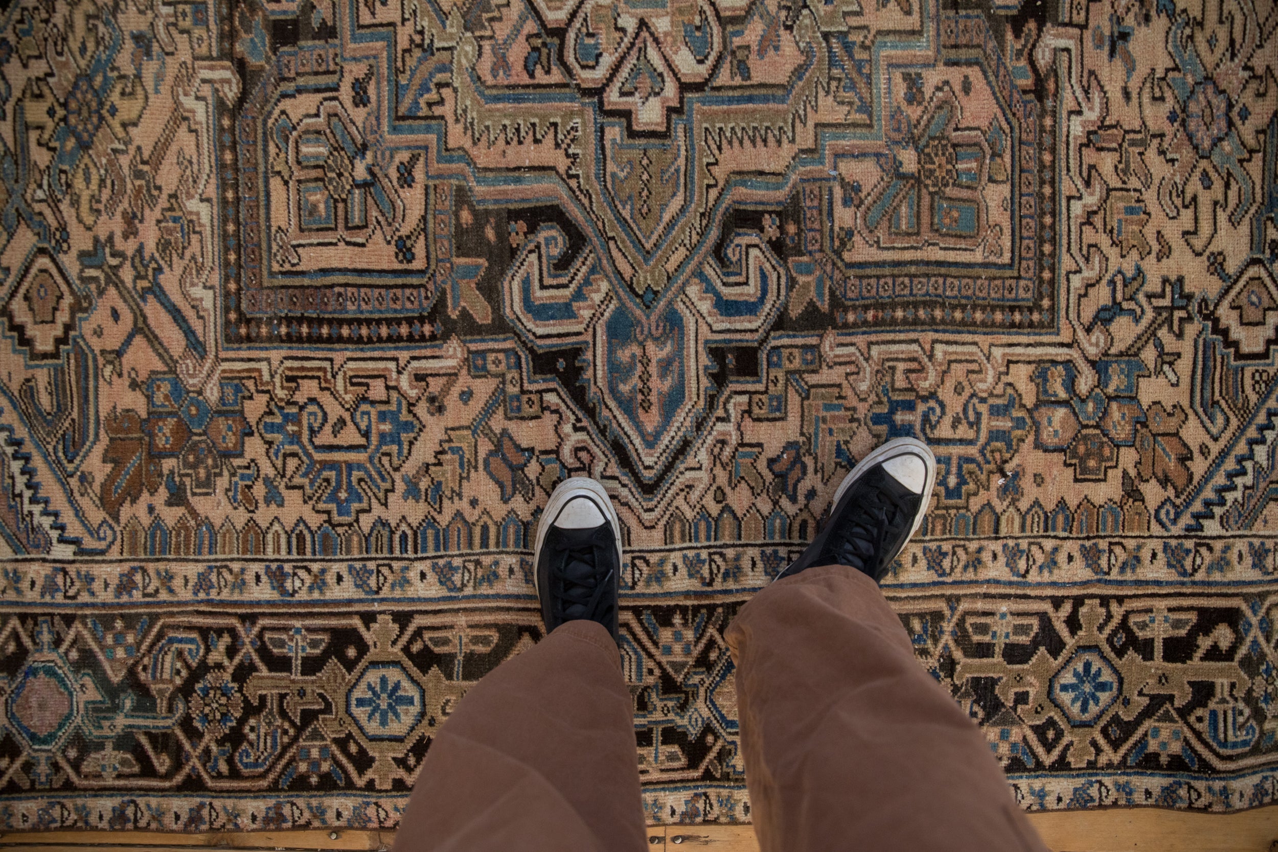 Vintage Distressed Mehrivan Carpet // ONH Item: 12454, Image 1