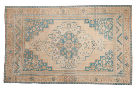 6x9.5 Vintage Distressed Oushak Carpet