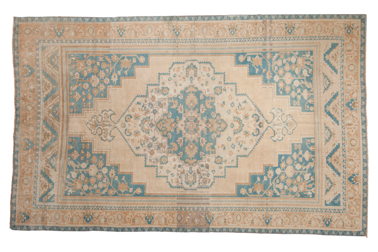 6x9.5 Vintage Distressed Oushak Carpet