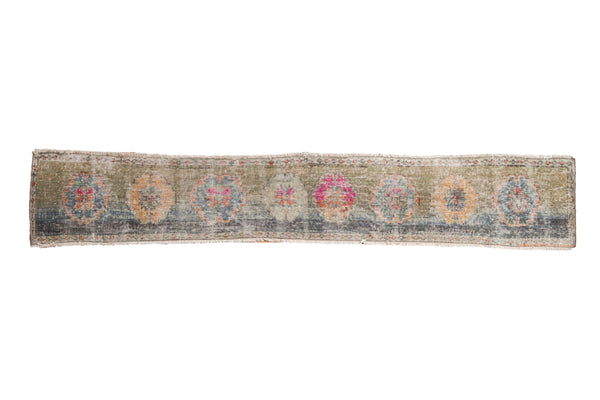 Vintage Distressed Sampler Oushak Rug Runner // ONH Item: 12490