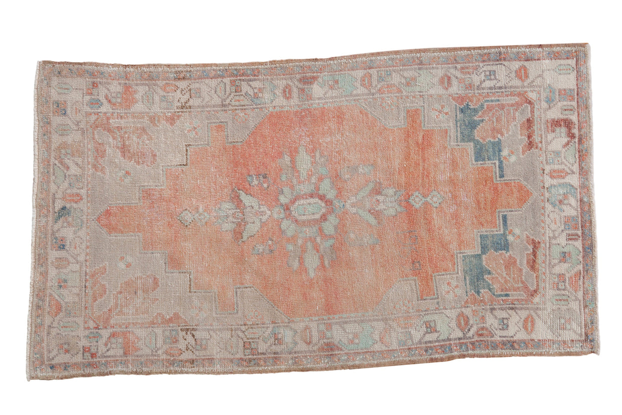 2.5x5 Vintage Distressed Oushak Rug Runner