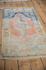 2x4.5 Vintage Distressed Oushak Rug Runner