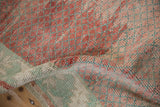 Close-up detailing the even wear to knot heads and pliable texture of a vintage Anatolian rug.