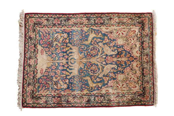 Antique Fine Kerman Rug Mat // ONH Item: 12548