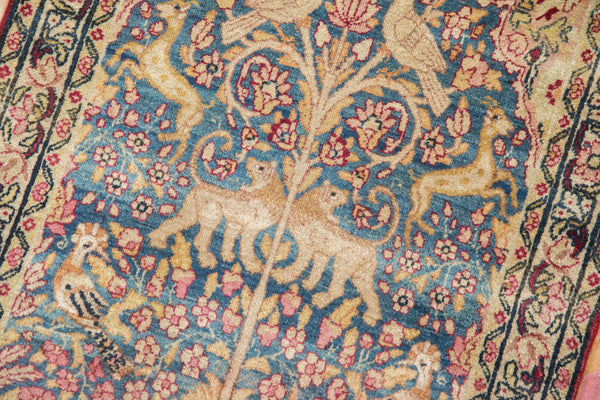 Antique Fine Kerman Rug Mat // ONH Item: 12548, Image 5