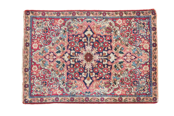 Antique Kerman Square Rug Mat // ONH Item: 12549