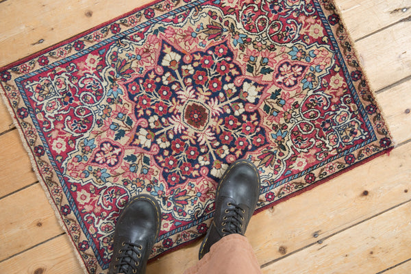 Antique Kerman Square Rug Mat // ONH Item: 12549, Image 1