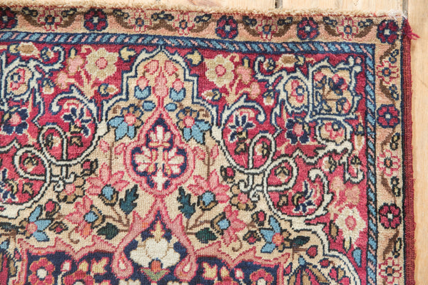 Antique Kerman Square Rug Mat // ONH Item: 12549, Image 2