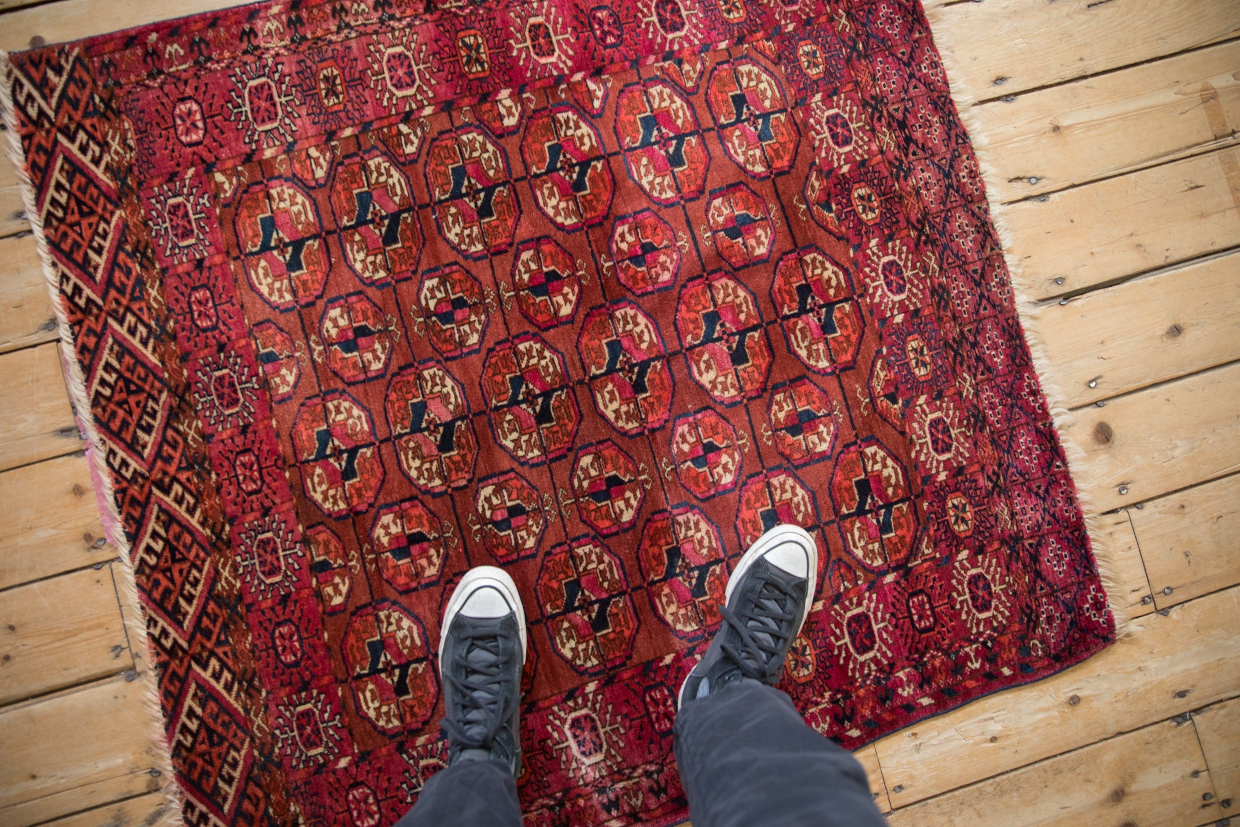 Antique Turkmen Square Rug // ONH Item: 12551, Image 1