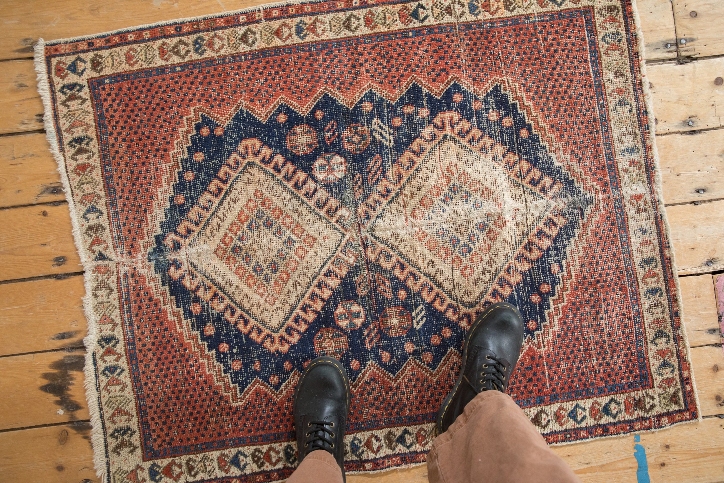 Vintage Afshar Square Rug // ONH Item: 12554, Image 1