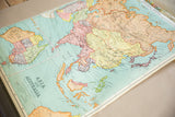 Vintage Nystrom map showing Asia, with Persia, India, and Soviet Socialist Republics.