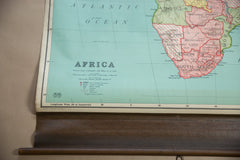 Vintage Nystrom Pull Down Map of Africa