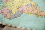Lower ocean section of the vintage Nystrom South America map, with grid and numbering.