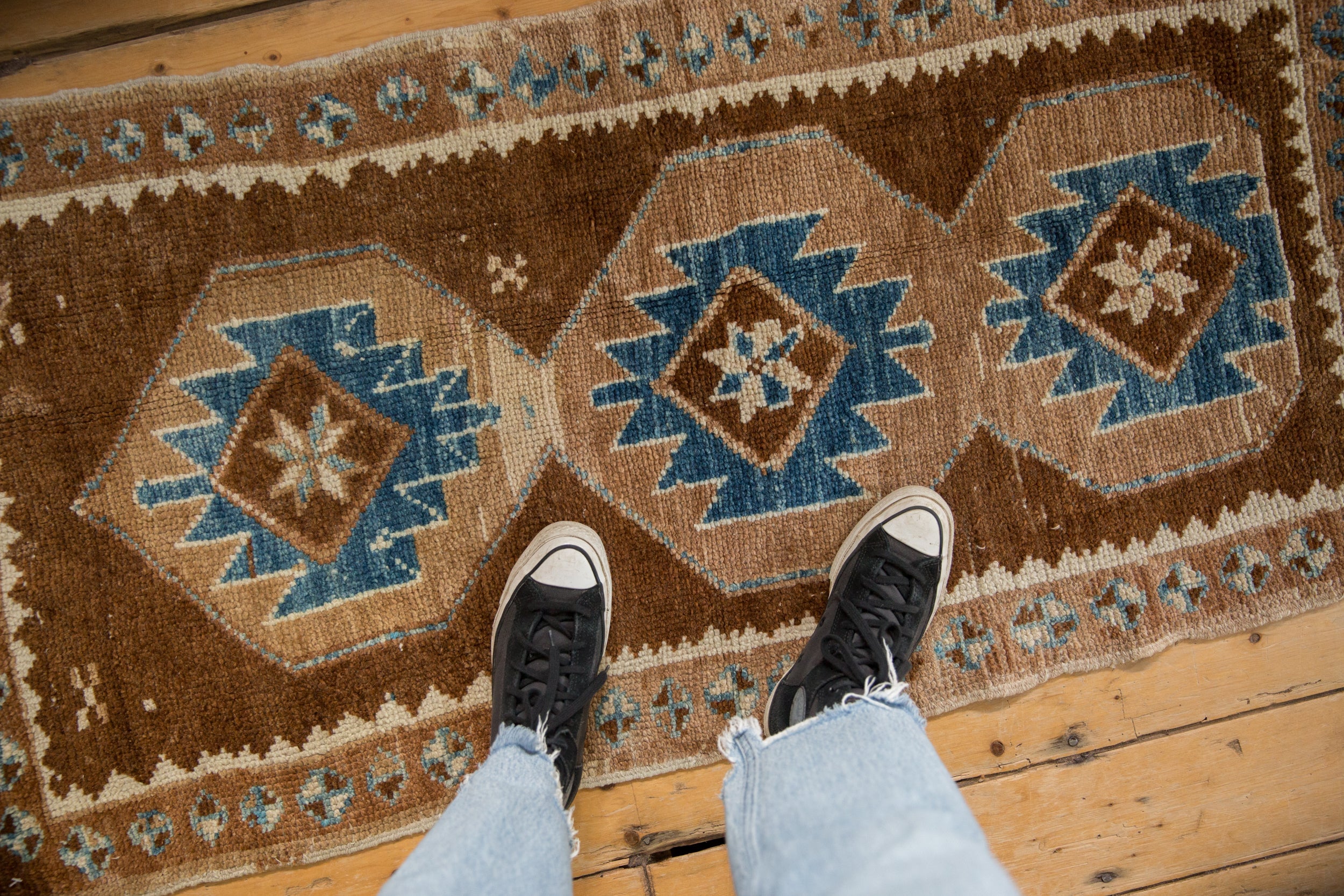 Vintage Distressed Kars Rug Runner // ONH Item: 12570, Image 1