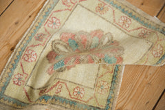 1.5x1.5 Vintage Distressed Oushak Square Rug Mat