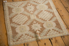 2x2.5 Vintage Distressed Oushak Square Rug Mat