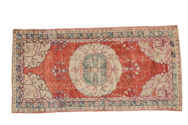 Vintage Distressed Oushak Rug Runner // ONH Item: 12584