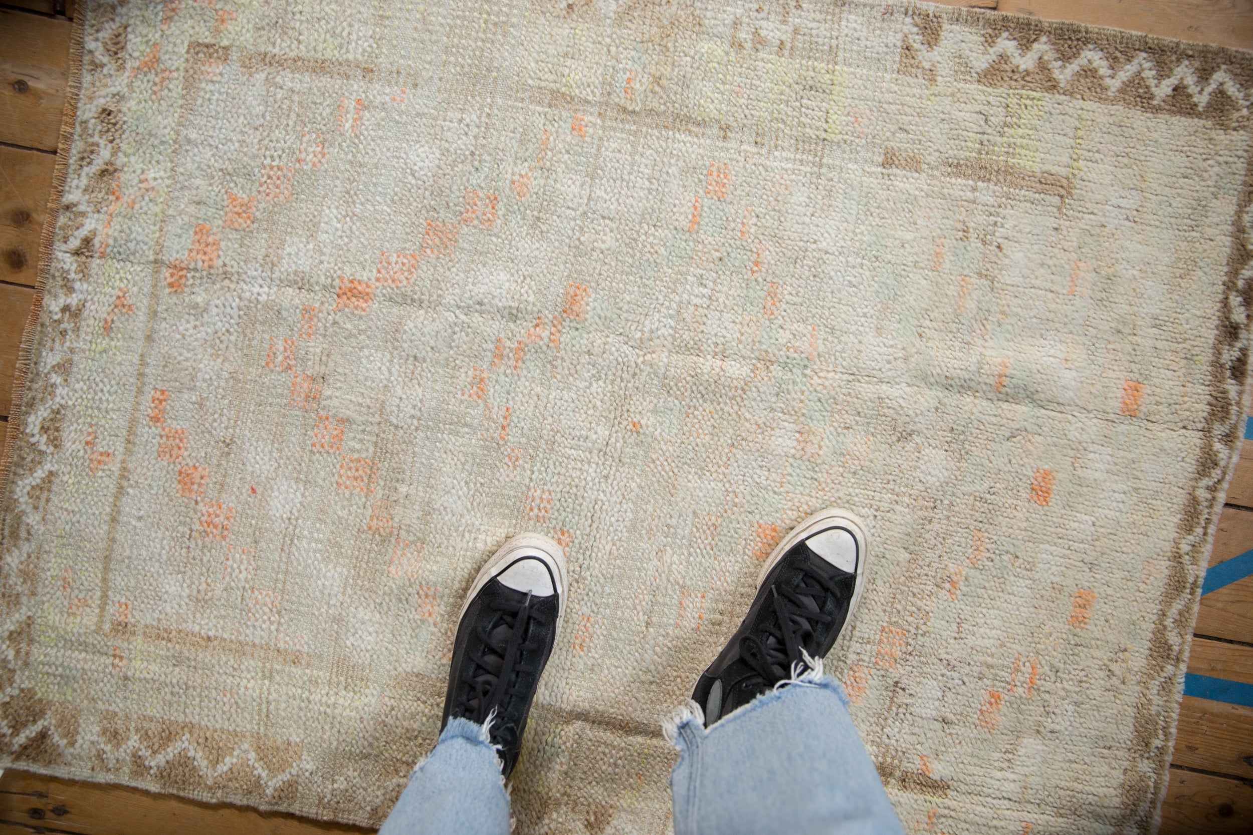 Vintage Distressed Tulu Square Rug // ONH Item: 12592, Image 1