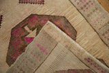 Woven foundation and secured side cord of a vintage hand knotted Kars rug.