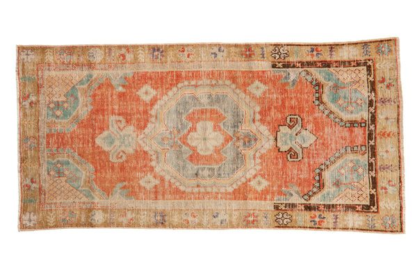 Vintage Distressed Oushak Rug Runner // ONH Item: 12606
