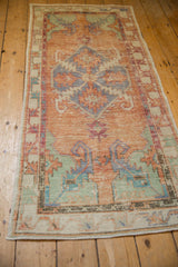 2.5x5.5 Vintage Distressed Oushak Rug Runner