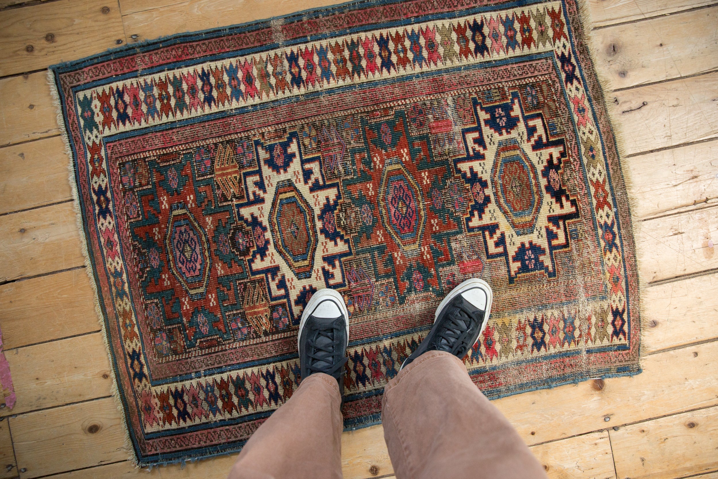 Antique Caucasian Square Rug // ONH Item: 12611, Image 1