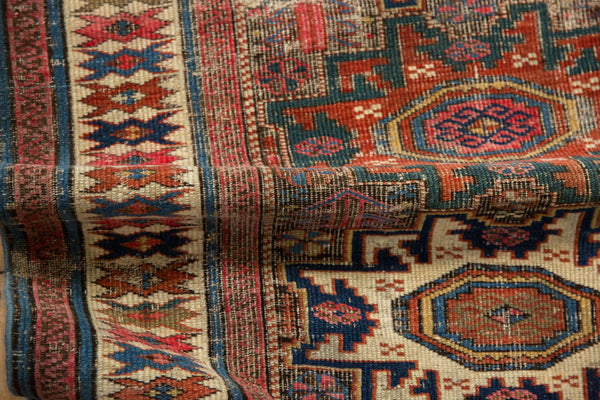 Antique Caucasian Square Rug // ONH Item: 12611, Image 9