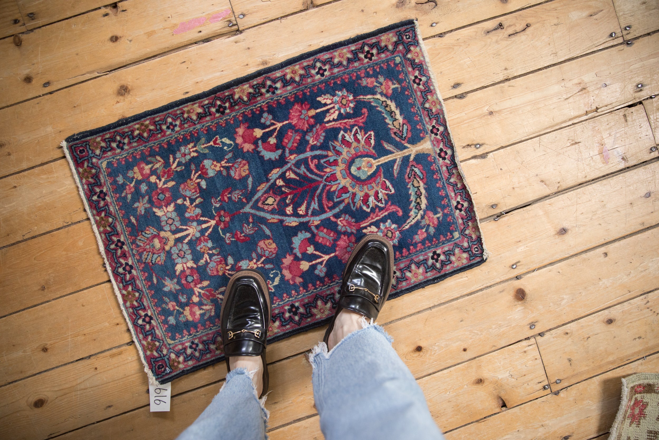 Antique Fine Kerman Square Rug Mat // ONH Item: 12616, Image 1