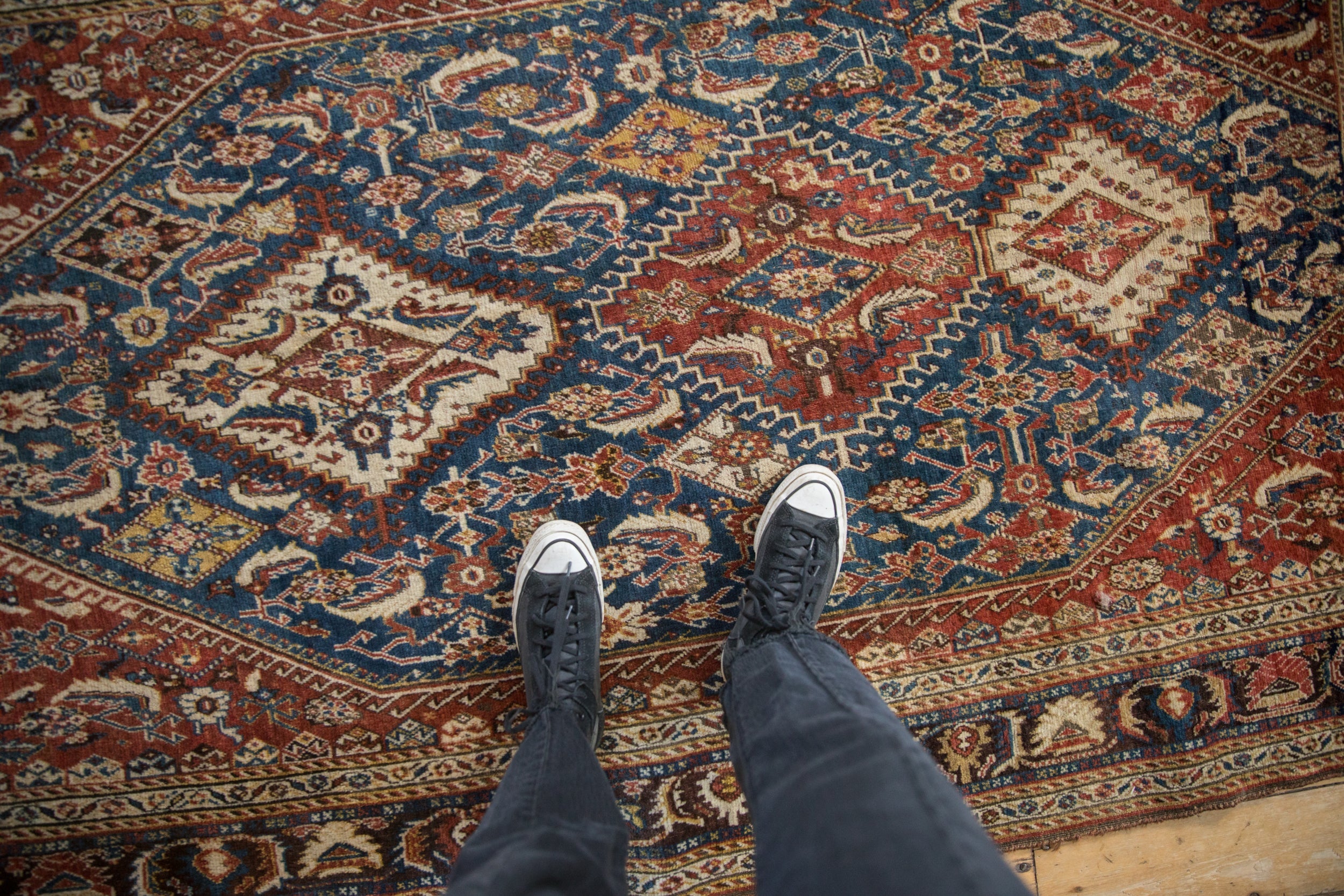 Antique Fine Qashqai Rug // ONH Item: 12617, Image 1