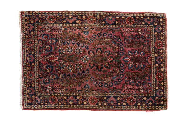 Vintage Fine Sarouk Square Rug Mat // ONH Item: 12619