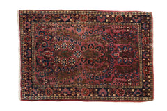 2x2.5 Vintage Fine Sarouk Square Rug Mat