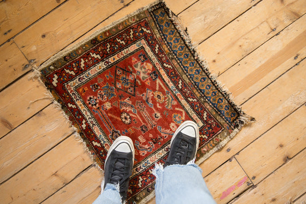 Antique Bagface Northwest Persian Square Rug Mat // ONH Item: 12620, Image 1