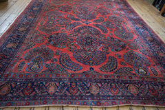 9.5x12 Vintage American Sarouk Carpet